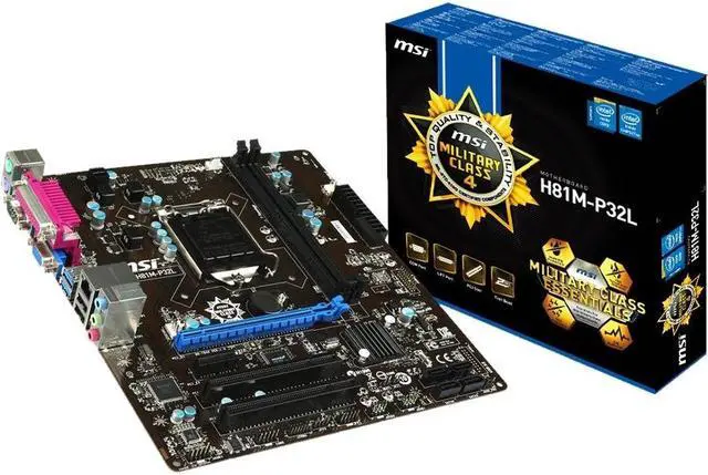 Alt view image 2 of 2 - MSI H81M-P32L Desktop Motherboard - Intel H81 Chipset - Socket H3 LGA-1150