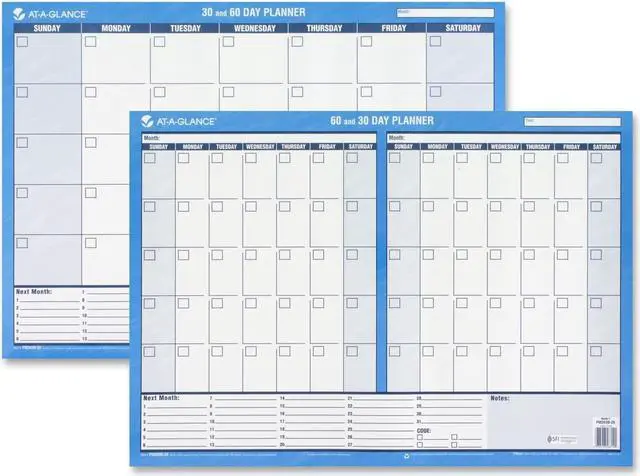 Main image of AT-A-GLANCE Undated 3060-Day Horizontal Erasable Wall Calendar Reversible 24 x