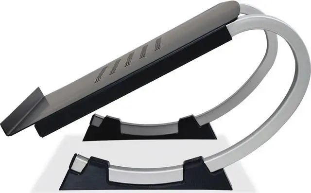 Alt view image 5 of 17 - Allsop Redmond Adjustable Laptop Stand, Vented Curved Sturdy Metal Ergonomic Riser (30498)