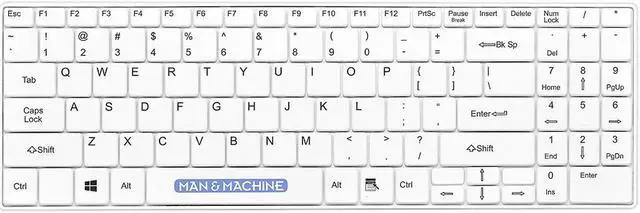 Alt view image 2 of 12 - MAN & MACHINE ITSC/W5 ITSCOOL KEYBOARD (WHITE) - OPEN STYLE, WASHABLE, VALUE KEYBOARD. QUICK DISCONNEC