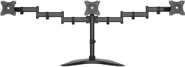 Alt view image 2 of 10 - SIIG Articulated Freestanding Triple Monitor Desk Stand - 13"-27"