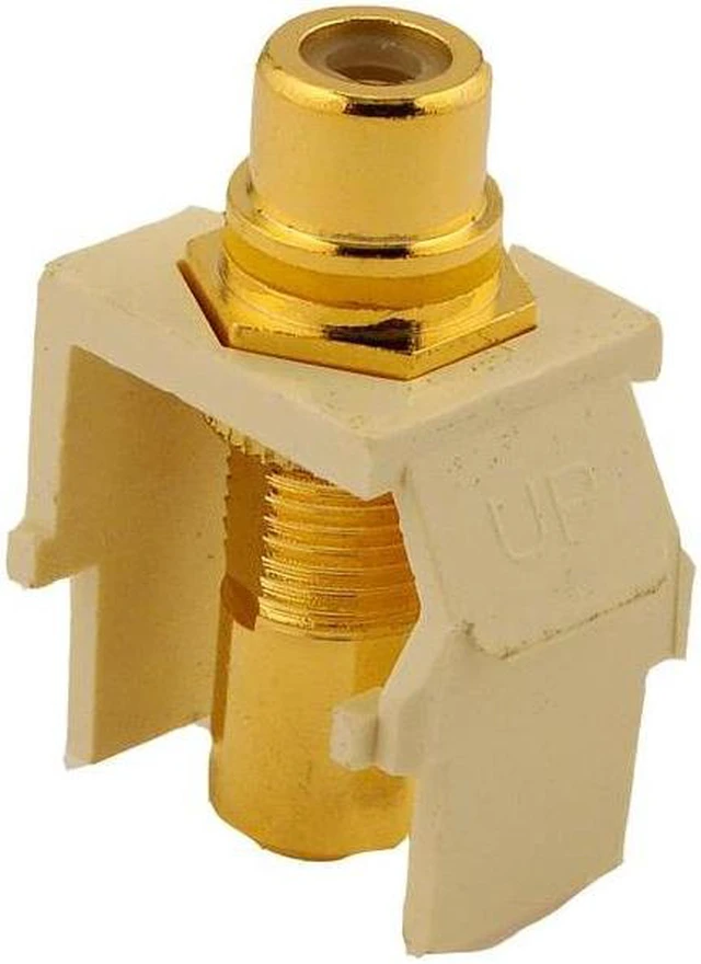 Alt view image 5 of 8 - Snap In RCA Jack Almond w Yellow