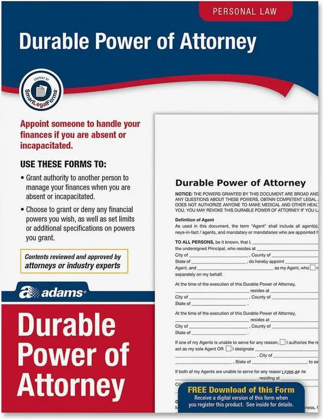 Alt view image 4 of 7 - General Power/Attorney Form Individual Will Handle Finances