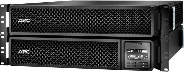 Alt view image 2 of 5 - APC SRT3000RMXLT-5KTF Smart-UPS On-Line, 3kVA, Rackmount 4U, 208V, 12x 5-20R+2x L6-20R NEMA outlets, SmartSlot, W/ transformer 208V to 120V, W/ rail kit