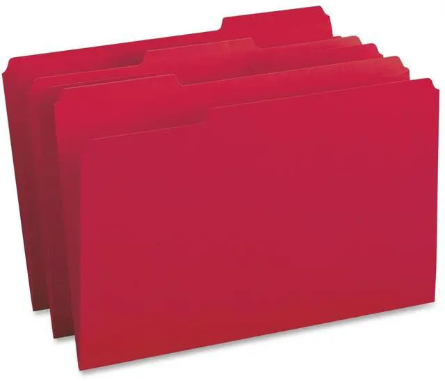 Main image of Business Source 1/3-cut Tab Legal Colored File Folders