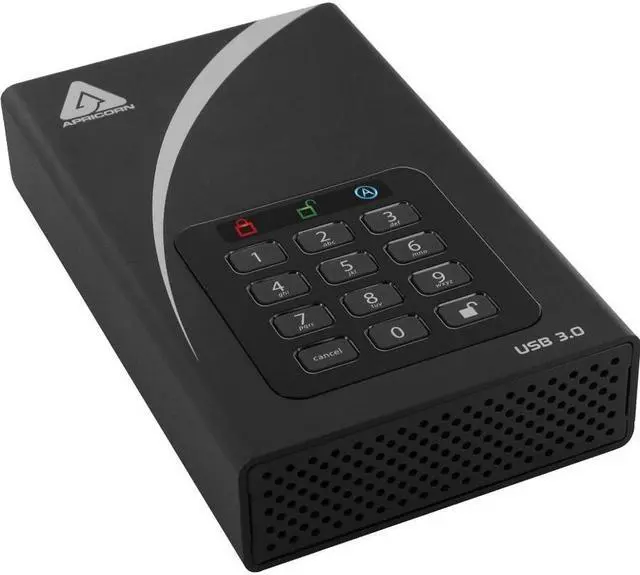 Alt view image 2 of 17 - Apricorn Aegis Padlock DT ADT-3PL256-8000 8 TB 3.5" External Hard Drive