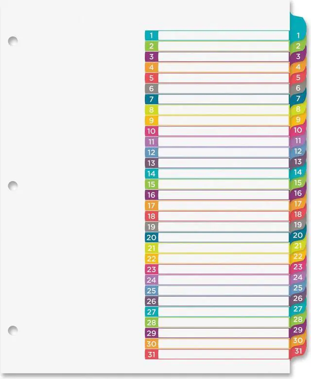 Main image of Avery Ready Index 1-31 Tab Dividers