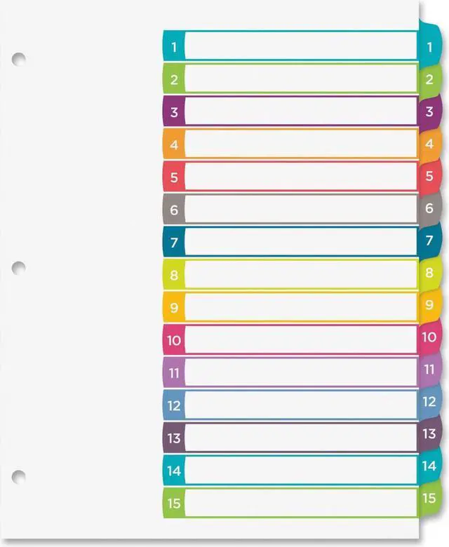 Main image of Avery Ready Index Table of Contents Dividers
