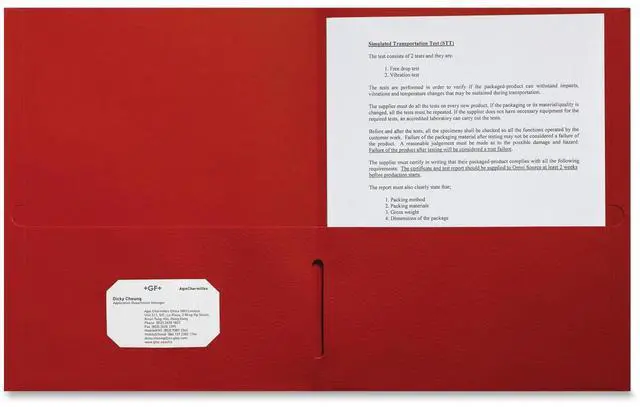 Main image of Sparco 2-Pocket Leatherette Portfolio