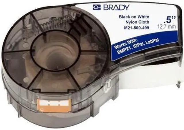 Alt view image 4 of 9 - BRADY M21-500-499 Label Tape Cartridge, Black/White, Labels/Roll: Continuous