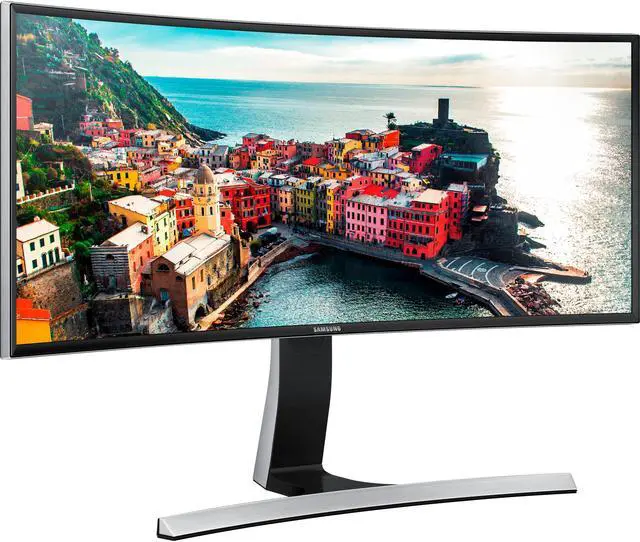 Alt view image 18 of 20 - Samsung S34E790C Glossy Black 34" Curved WQHD Cinema Wide 4ms (GTG) HDMI LED Backlight LCD Monitor 300 cd/m2 DCR Mega Infinity (3000:1) Dual Speakers, Height Adjustable