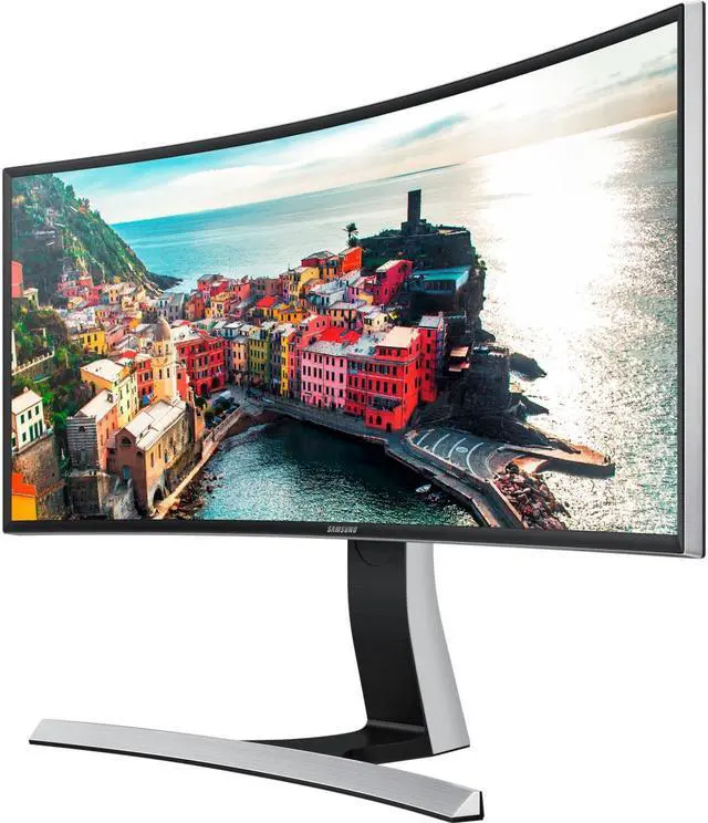 Alt view image 14 of 20 - Samsung S34E790C Glossy Black 34" Curved WQHD Cinema Wide 4ms (GTG) HDMI LED Backlight LCD Monitor 300 cd/m2 DCR Mega Infinity (3000:1) Dual Speakers, Height Adjustable