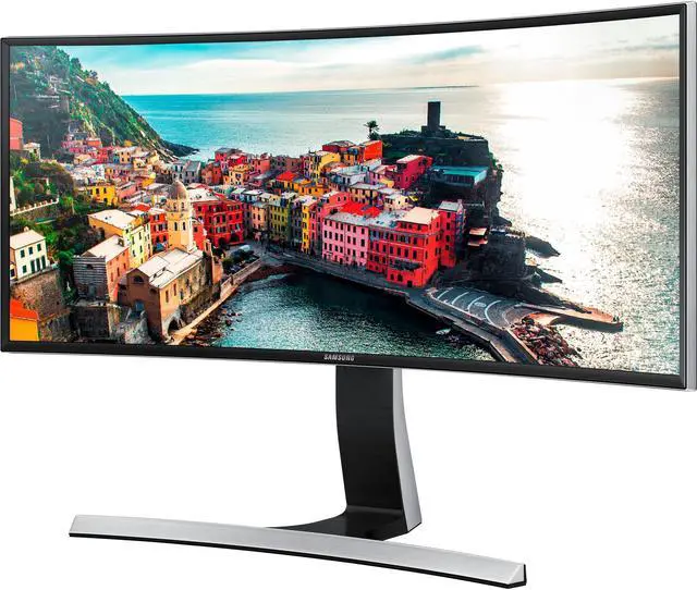 Alt view image 16 of 20 - Samsung S34E790C Glossy Black 34" Curved WQHD Cinema Wide 4ms (GTG) HDMI LED Backlight LCD Monitor 300 cd/m2 DCR Mega Infinity (3000:1) Dual Speakers, Height Adjustable
