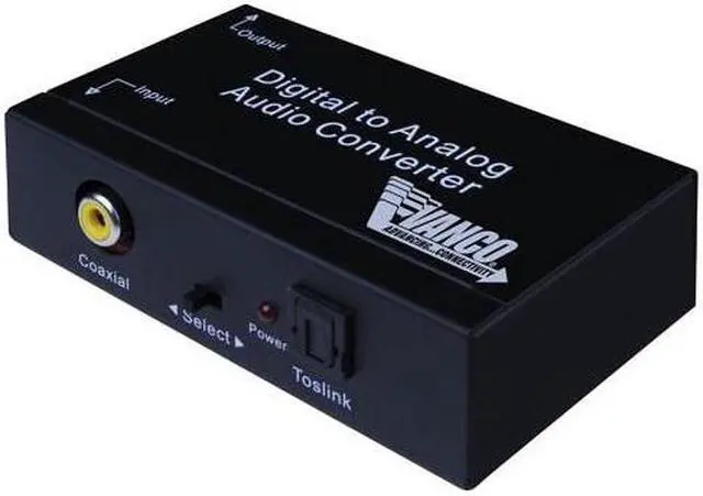 Alt view image 3 of 8 - Vanco - 280515 - VancoDigital-to-analog Audio Converter - 192 kHz - 24-bitBlack - Amplifier, Blu-ray Disc Player, PC
