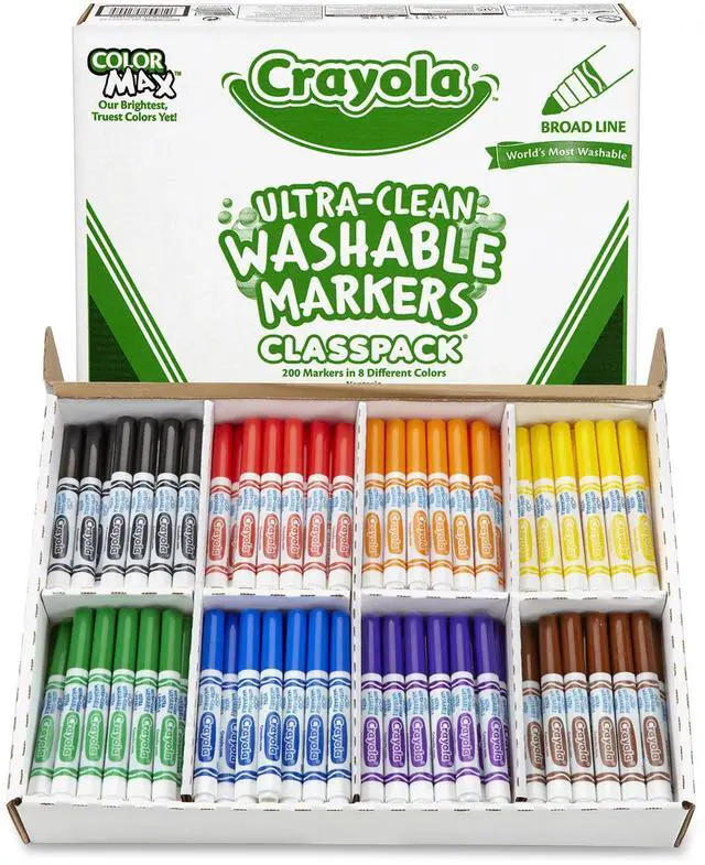 Alt view image 3 of 7 - Crayola Broadline Classpack Markers