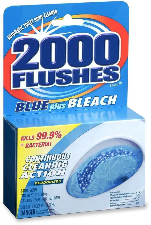 Alt view image 3 of 3 - WD-40 2000 Flushes Blue/Bleach Bowl Cleaner Tablets