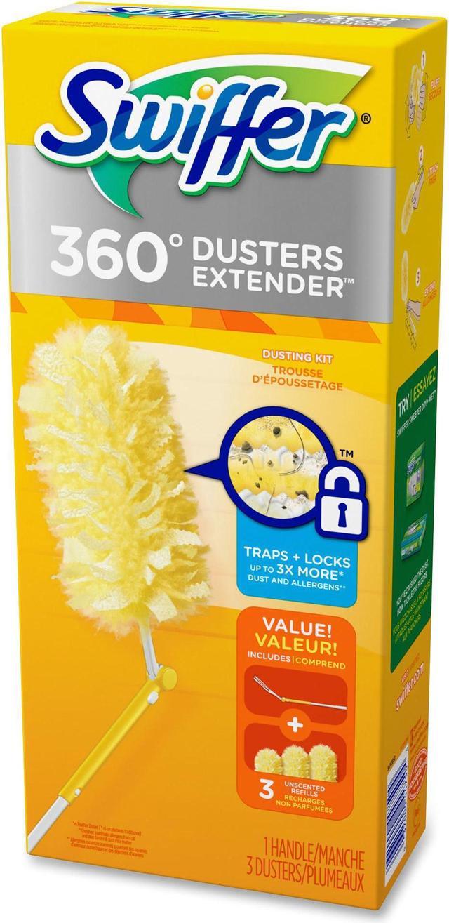 Swiffer 360 Dusters Extender Kit - 36 Handle Length - Plastic Handle - 1 /  Kit - White