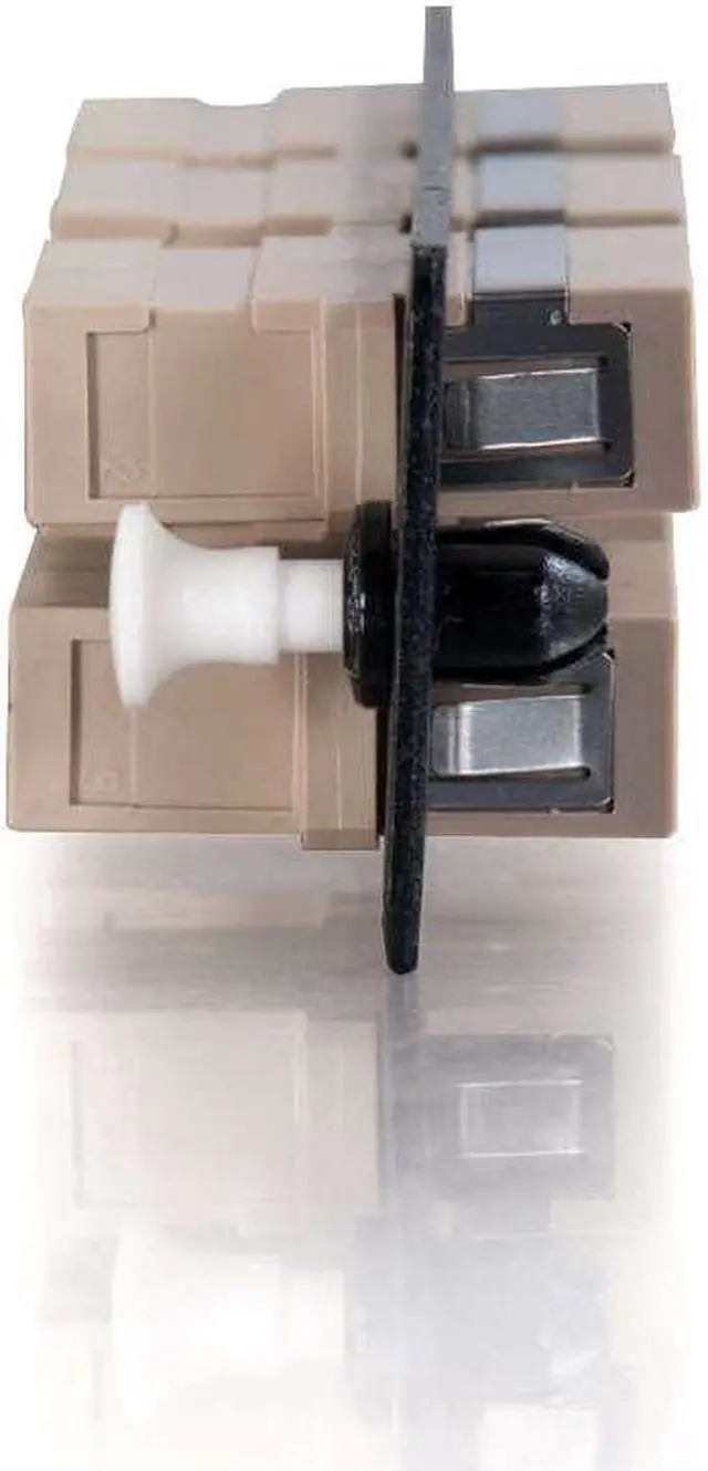 Alt view image 12 of 14 - C2G Q-Series 12-Strand, SC Duplex, PB Insert, MM, Beige SC Adapter panel