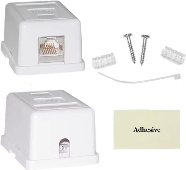Main image of Cable Wholesale Cat 5e Single Surface Mount Box, Unshielded
