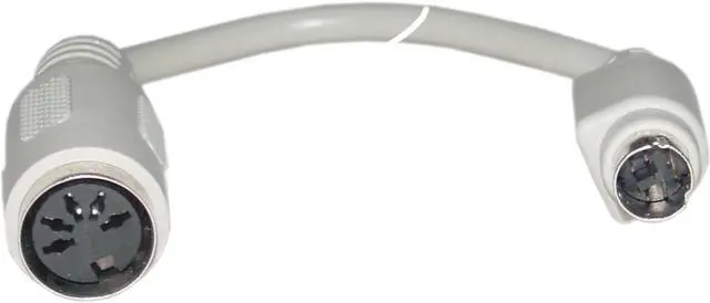 Main image of Cable Wholesale DIN5 Female-MiniDin6 (PS/2) Male, Keyboard Adaptor Cable - 6 inches