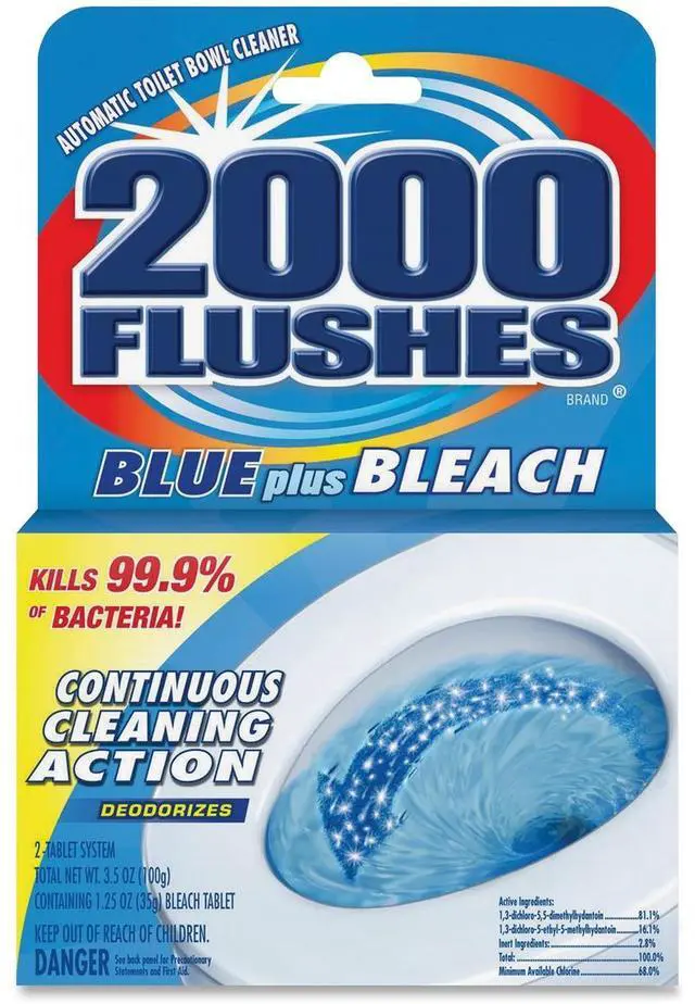 Alt view image 2 of 3 - WD-40 2000 Flushes Blue/Bleach Bowl Cleaner Tablets