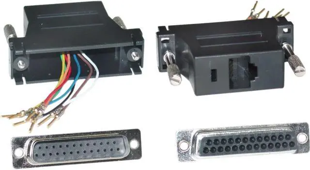 Alt view image 2 of 5 - Cable Wholesale DB25 Male / RJ45 Modular Adapter, Color Black