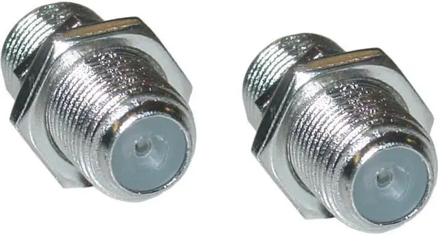 Main image of Cable Wholesale F-Pin (Coax) Coupler Female/Female Panel Mount