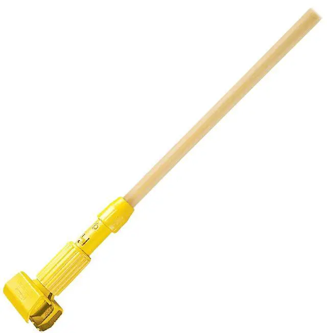Alt view image 3 of 17 - Rubbermaid Commercial Gripper Hardwood Mop Handle 1 1/8 dia x 60 Natural/Yellow H216