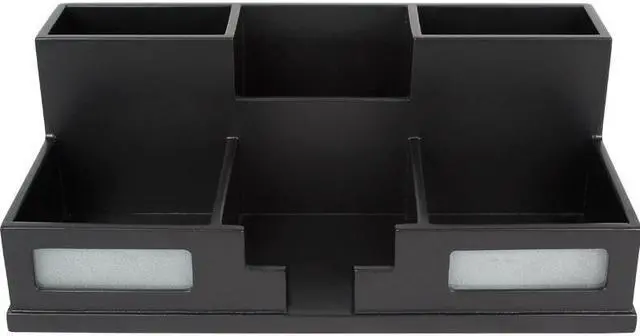 Alt view image 3 of 20 - VICTOR 9525-5 Desktop Organizer,Black,Wood,5-1/2 in. H
