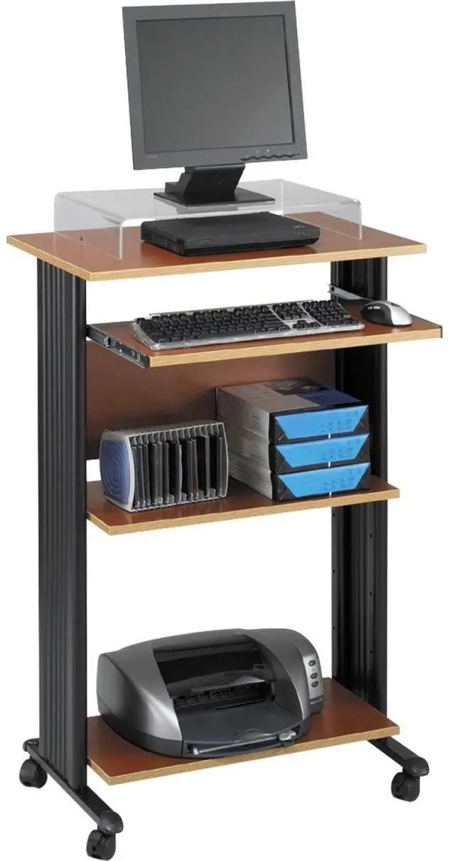 Alt view image 4 of 11 - Safco 1923CY Muv Standing Desk - 29.5" x 22" x 45" - Cherry