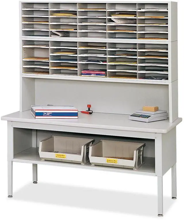 Alt view image 2 of 5 - Safco 7753GR E-Z Sort Additional Mail Trays - 5 Shelves - 11 x 12.5 x 0.5 - Gray - OEM