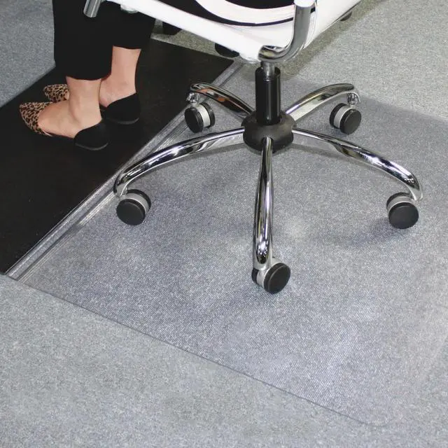 Alt view image 4 of 19 - ES Robbins Sit Stand Mat Carpet or Hard Floors 36 x 53 Clear/Black ESR184612