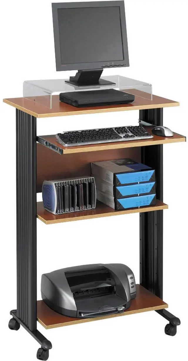 Alt view image 5 of 11 - Safco 1923CY Muv Standing Desk - 29.5" x 22" x 45" - Cherry