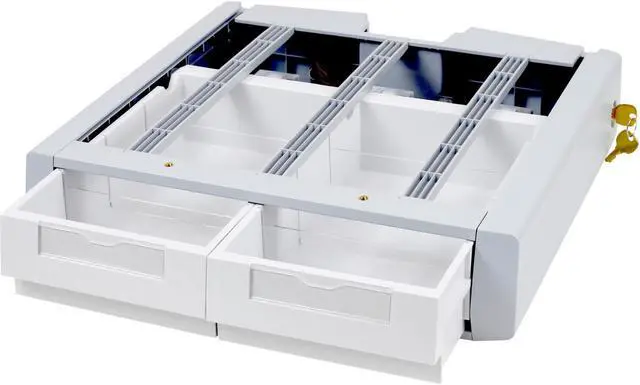 Alt view image 2 of 6 - Ergotron SV Supplemental Storage Drawer, Double - 18" Length x 18" Width x 6.5" Height - Gray,