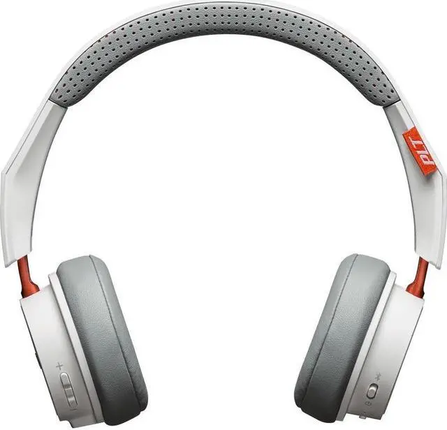 Alt view image 2 of 10 - Plantronics Backbeat 500 Series Bluetooth Wireless Headphones - White/Orange