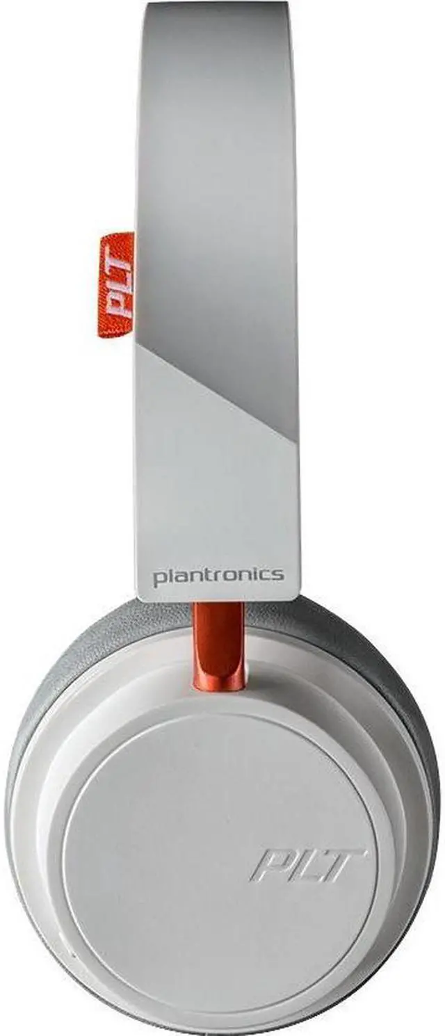 Alt view image 3 of 10 - Plantronics Backbeat 500 Series Bluetooth Wireless Headphones - White/Orange