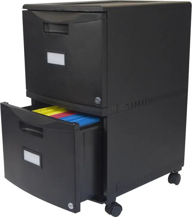 Alt view image 2 of 8 - Storex 2-Drawer Locking Mobile Filing Cabinet