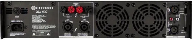 Alt view image 2 of 2 - Crown 800 Amplifier - 400 W RMS - 2 Channel - Dark Gray