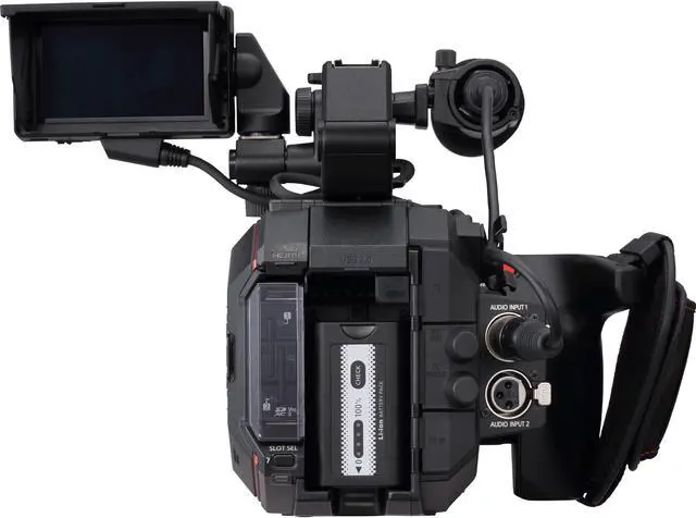 Alt view image 3 of 19 - Panasonic AU-EVA1 Digital Camcorder - 3.5" - Touchscreen LCD - MOS - 4K