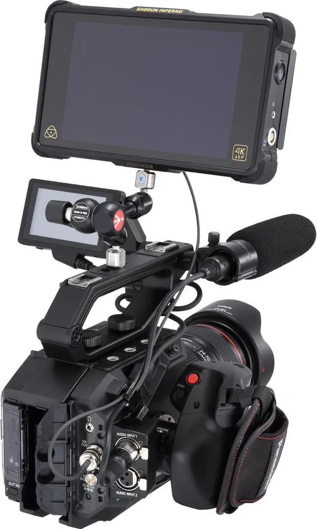 Alt view image 4 of 19 - Panasonic AU-EVA1 Digital Camcorder - 3.5" - Touchscreen LCD - MOS - 4K