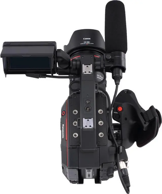 Alt view image 5 of 19 - Panasonic AU-EVA1 Digital Camcorder - 3.5" - Touchscreen LCD - MOS - 4K