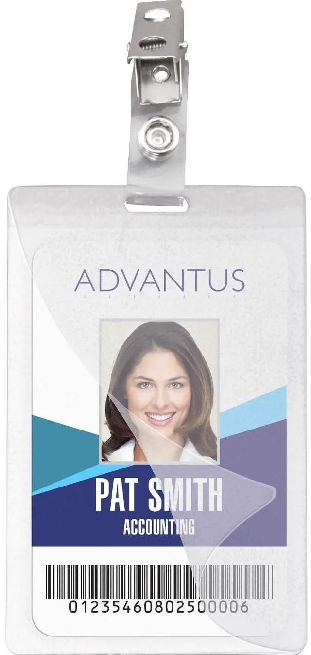 Main image of Advantus Strap Clip Self-laminating Badge Holders