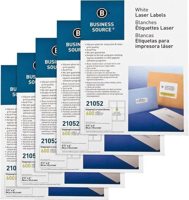 Main image of Business Source Bright White Premium-quality Address Labels