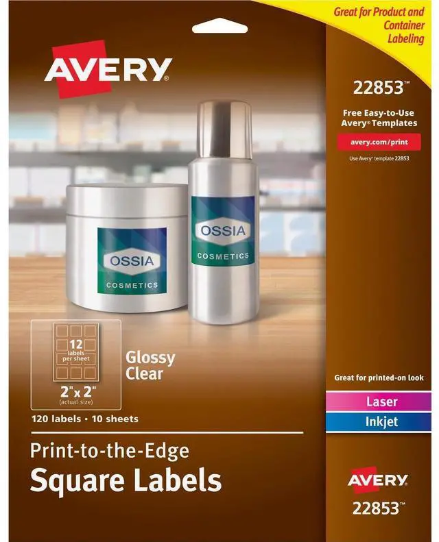 Main image of Avery Easy Peel Glossy Clear Labels