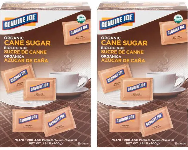 Main image of Genuine Joe Turbinado Natural Cane Sugar Packets