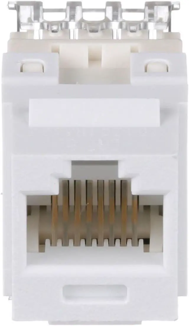 Main image of Panduit NKP5E88MWH NetKey Cat5e Punchdown Keystone Jack Module, White