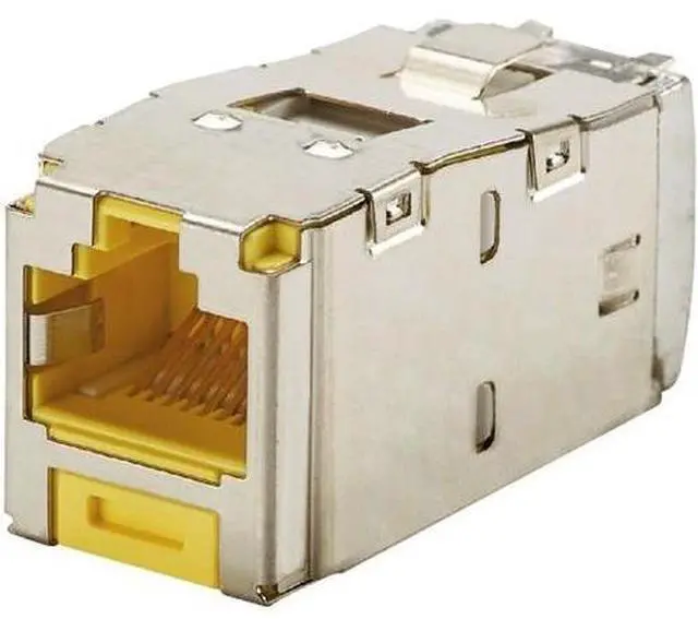 Main image of Panduit CJS6X88TGYLY Mini-Com TX6A Cat6a Shielded STP RJ45 TG Jack Module, Yellow