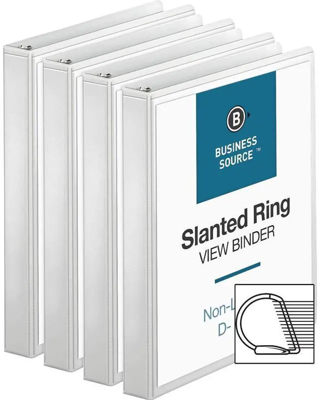 Main image of Business Source Basic D-Ring White View Binders