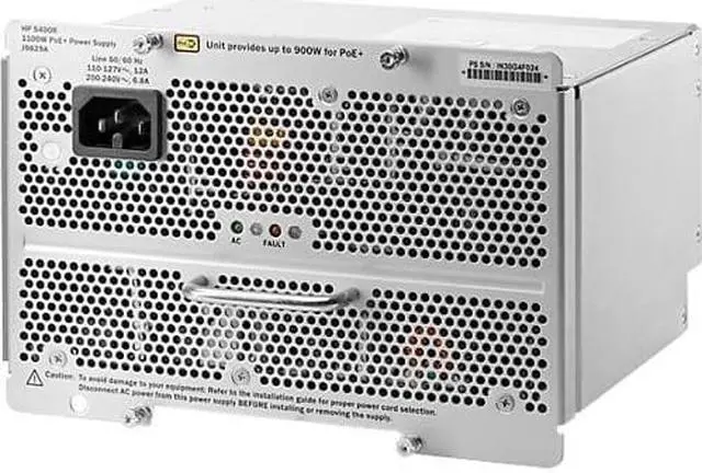 Main image of HPE 5400R 1100W PoE+ zl2 Power Supply J9829AB2B