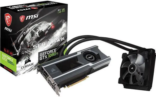 Main image of MSI GTX 1080 Ti SEA HAWK X GeForce GTX 1080 Ti Graphic Card - 1.57 GHz Core - 1.68 GHz Boost Clock - 11 GB GDDR5X